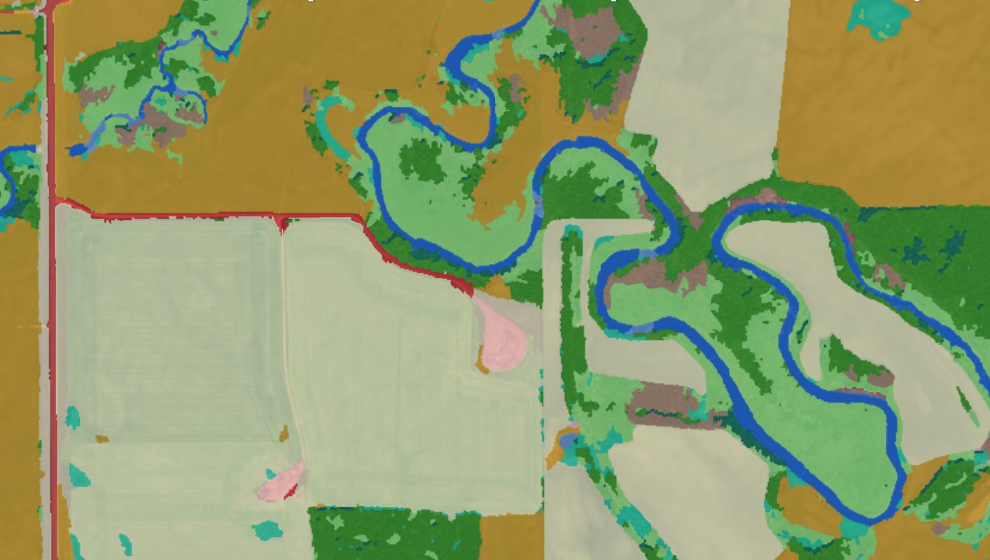 land cover classification is used to assess the type and extent of disturbance present within a shoreline buffer. We then determine the intactness of a stream based on how much disturbance is present along its shoreline. 